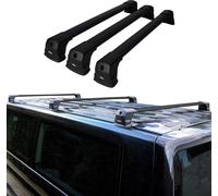 Porte-bagages pour VW ID.Buzz 2022-2025 Porte-bagages de base en aluminium noir 3x
