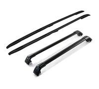 Porte-Bagages Toit pour Land pour Rover pour Discovery 5 L462 2017-2024 Barres Toit Noires pour Voiture Porte-Bagages Ensemble 4 Transversales