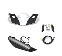 Porte-Bagages Top Case Arrière avec Porte-Bagages Et Éclairage LED pour Moto Goldwing GL 1800 GL1800 B DA Tour 2021-2022 Support(Chrome and White Set)