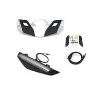 Porte-Bagages Top Case Arrière Moto avec Porte-Bagages Clignotants Feu Stop LED pour Gold Wing pour GL 1800 pour GL1800 B DA pour Tour 2021 - Support(Chrome and Red Set)