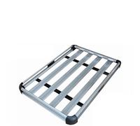 Porte-bagages universel double couche en alliage d'aluminium pour voiture 4x4, 140 x 97 cm, avec pièces de montage(Silver)