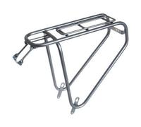 Porte bagages vélo argent charges lourdes 35 kilos Steco ( Gris )