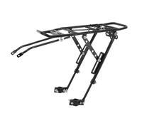 P2R Porte-bagage vélo arrière tringles alu noir réglable 29"-27.5"-26" fixation haubans colliers