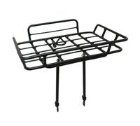 Porte-bagages vélo avant plateforme à tringles avec rebords alu réglable P2R - noir mat - 29''/26''