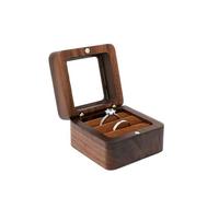 Porte Bague Vintage Boîte à bijoux en bois, boîte d'exposition de bagues d'amoureux, support rangement mariage for Couples, amour d'anniversaire