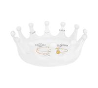 Porte-bagues en forme de couronne | Support en forme de couronne pour bijoux - Assiette décorative pour bijoux pour salle de bain, table de chevet, bureau, coiffeuse ou dressing | Assiette pour bague