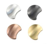 Porte-baguettes demi-rond avec motif lune dorée pour cuillères, fourchettes et couteaux, repose-cuillère en métal pour décoration et organisation de table (1 noir + 1 argenté + 1 or + 1 or rose)