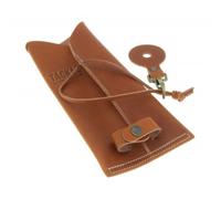 Porte Baguettes En Cuir Avec Crochet Saddle Tan