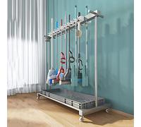 Porte-balai et serpillère, support de vidange, porte-balai balai à balai amovible, support de balai à franges au sol, chariot à outils de nettoyage, organisateur de matériaux de nettoyage, outils de