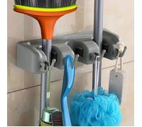 Porte-Balai Mural,Support Cintre Rangement Mural Porte-Mop Porte-vadrouille de balais,Ménages monté en rack stockage organisateur