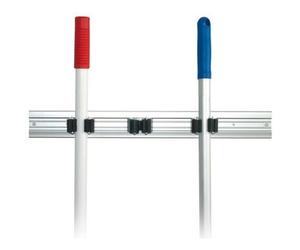 Porte-balai TRIO, rail aluminium pour 3 manches