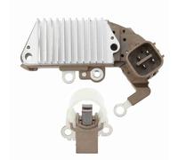 Porte-balais d'alternateur, kit régulateur de tension avec balais | Boîtier alliage aluminium ABS remplacement direct tension stable résistant corrosion longue durée Compatible CL L4 2.3L 1998