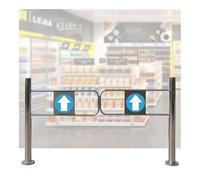 Porte Balançoire Automatique Rebondissante Porte Piéton Simple Manuelle pour Supermarchés Usines Allées Parc Ouverture 90° Design 110*97cm