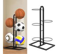 Porte-balles de Rangement, Organiseur de balles à Plusieurs Niveaux, Support de Football, Rangement d'équipement Sportif pour Chambre, Salon, Garage Unilateral 5