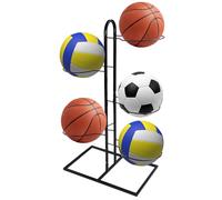 Porte Ballon Basket, 2/3/4/5 Niveaux Support De Rangement Pour Ballon, Étagère de Rangement pour Ballons, Rangement pour Balles De Garage, Football, Volley,Organisateur D'ÉQuipement De Sport