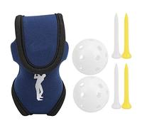 Porte-Ballon de Golf Pack de Taille Portable Accessoires de Golf en néoprène imperméable avec 2 Boules Creux et 4 t-Shirts pour Les golfeurs Conception de Clip de Ceinture Durable