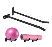 Porte-ballon de yoga - 2, support de balle d'exercice | Support mural à roues à grande charge | Porteurs de rangement sportives à chargement pour l'organisation spatiale de fitness Studio Gym Studio