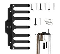 Porte-Barres Murale - Support mural pour barre avec 7 crochets - Rack De Gym Pour Haltères,Pour salle de sport, maison, garage, fitness, exercice, musculation, barre, kettlebell, haltère