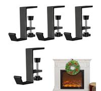 Porte-bas de Noël - porte-stockage | Crochets en couronne | Stockage des porte-parcours pour le manteau | No Drill Metal Crows Décoration de cheminée pour le salon d'hiver Tables de cuisine du manteau