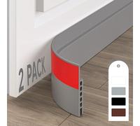 Porte Bas Joint Strip,Boudin d'étanchéité, joint de porte adhésif, bloqueur résistant aux intempéries, joint sonore, butée de porte en silicone, 100 cm 2 pièces, Gris