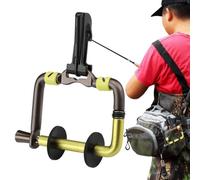 Porte-bas Mouche Pêche - Dévidoir Nylon | Equipement Portatif Mouche | Support Bobine Stable Compact, Socle Antidérapant, Enrouleur Organiseur Fil, Pour Pêcheurs Extérieur, Bars, Truites, Eau Douce, É
