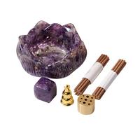 Porte-bâton D'encens en Forme De Fleur - Brûleur D'encens De Méditation en cristall | Porte-encens en cristall pour Bâtons, Brûleur D'encens, Cendrier Naturel Fait À La Main pour Yoga, Salle De Spa