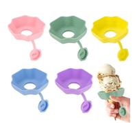 Porte-bâtonnet de glace | 5 Pièces Attrape-Gouttes Silicone | Manchons Pour Glaces À L'Eau | pour Piscine Plage Barbecue Pique-nique Camping Voyage Été Goûters Desserts