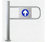 Porte Battant Métallique À Fermeture Automatique Pour Entrée,Portillon De Sécurité,Porte Battant Automatique À Double Sens À Sens Unique,Portillon D'entrée Supermarché Magasin(One-way-1,80cm/31.5in)