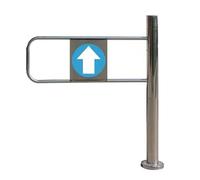 Porte battante à ressort ouverte à 90° - Porte de sécurité à rebond automatique en acier inoxydable pour allées d'usine et de parc - Entrée 1 voie (droite 90 cm)