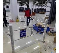 Porte battante Automatique à 90° - Portillon de Sortie de supermarché en Acier Inoxydable, entrée piétonne à Sens Unique, Conception à Ressort de 150 cm (59") pour Magasin/comptoir, Durable