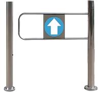 Porte battante automatique à sens unique, barrière de sécurité à ressort pour un accès contrôlé dans les supermarchés, bibliothèques et magasins pittoresques