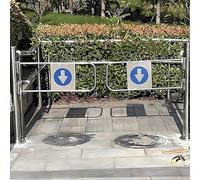 Porte battante automatique à sens unique, dispositif de sortie push-in uniquement, portail piéton ouvert à 90°, en acier inoxydable, pour supermarché, allée d'usine, allée de parc, 500 x 100 cm