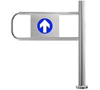 Porte battante automatique à sens unique pour magasins et entrepôts, acier inoxydable durable, largeur réglable 50-100 cm, balançoire droite 90°-100°, idéal pour les cours et les entrées