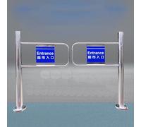 Porte battante automatique en acier inoxydable à ressort Ouverture à 90° Entrée unidirectionnelle pour entrepôt, bibliothèque, magasin de détail (2 x 1 m)