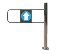 Porte battante automatique en acier inoxydable pour supermarchés, bibliothèques et entrepôts - Dispositif d'entrée unidirectionnel avec fermeture automatique (gauche) 50 x 97 cm