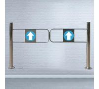 Porte battante automatique en métal pour entrées commerciales Mécanisme de fermeture automatique Ouverture 90° Durable 170 cm de largeur Idéal pour les magasins et les entreprises