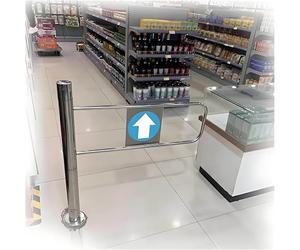 Porte battante automatique - Ouverture manuelle pour des solutions d'accès sécurisées dans les supermarchés, usines, parcs - Rebond 90°, 50 x 100 cm