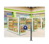 Porte battante automatique pour entrée de marchéBarrière de porte unidirectionnelle Solution de fermeture fiable pour un usage commercial Design RightSwing Largeur 50 cm/49,8 cm/0,5 m