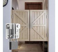 Porte battante avec loquet et serrure, kit de quincaillerie en bois de pin pour cuisine, restaurant, salle de bain, escaliers et garde-manger, style café double face