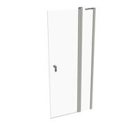 Porte battante carrée pure design HÜPPE, avec segment fixe, largeur : 90 cm