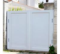 Porte Battante de Salon avec Charnières Métalliques, Portes de Saloon en Bois Massif, Faciles à Installer, Demi-portes pour Intérieur, Cuisine, Douche, Bar, Pub, Peint(80x90cm(31.5x35.4in))