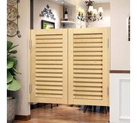 Porte Battante de Saloon/Café en Bois Massif, Style Western Cowboy Demi-Porte Partition Double avec Charnières, Portes Battantes à Fermeture Automatique pour Bar Cuisine Entrée(D,W 47.2xH 35.4 IN)