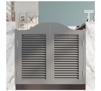 Porte battante de saloon western en bois, 100 cm de haut, 2 vantaux porte à persienne, demi-porte intérieure, charnières à fermeture automatique, pour bar, cafés(76x100cm(30x39in))