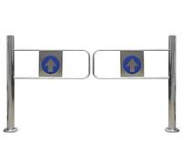 Porte battante de sécurité à ressort, fermeture automatique, porte unidirectionnelle pour un accès sécurisé dans les allées industrielles, usines et supermarchés