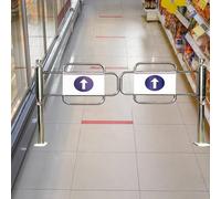 Porte battante de sécurité, porte à sens unique automatique en métal, porte industrielle à fermeture automatique pour entrepôt, bibliothèque et environnements de vente au détail