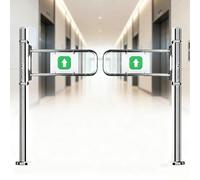 Porte battante de supermarché, porte unidirectionnelle, sécurité à ressort, dispositif d'entrée et de sortie en acier inoxydable(1.2m)