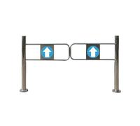 Porte battante d'entrée à Sens Unique, Porte de barrière en Acier Inoxydable, Porte d'entrée et de Sortie de supermarché, pour bibliothèque, Magasin pittoresque, Porte à 1 Voie (Argent) (200 ×