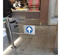 Porte battante d'entrée de café - Porte battante simple pour comptoir de restaurant et de magasin, porte à charnière gauche, 50 x 100 cm, solution d'entrée durable et élégante