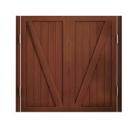 Porte Battante Double Rustique Rétro de Café Saloon avec Charnières Métalliques en Bois Massif à Fermeture Automatique pour Cuisine, Bar, Séparation Intérieure (150x100cm(59.1x39.4in))