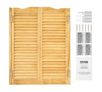 VEVOR Porte Battante Double, 805x28x1060 mm, Porte Saloon en Bois de Pin avec Charnières, Quincaillerie, Facile à Installer, pour Couloir d'Intérieur, Cuisine, Bar, Café, Entrée de Pub, Couleur Bois